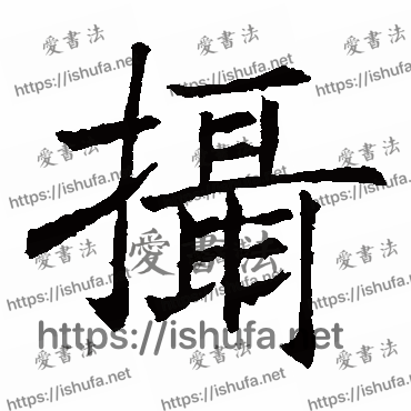 书法家王知敬写的楷书的摄字